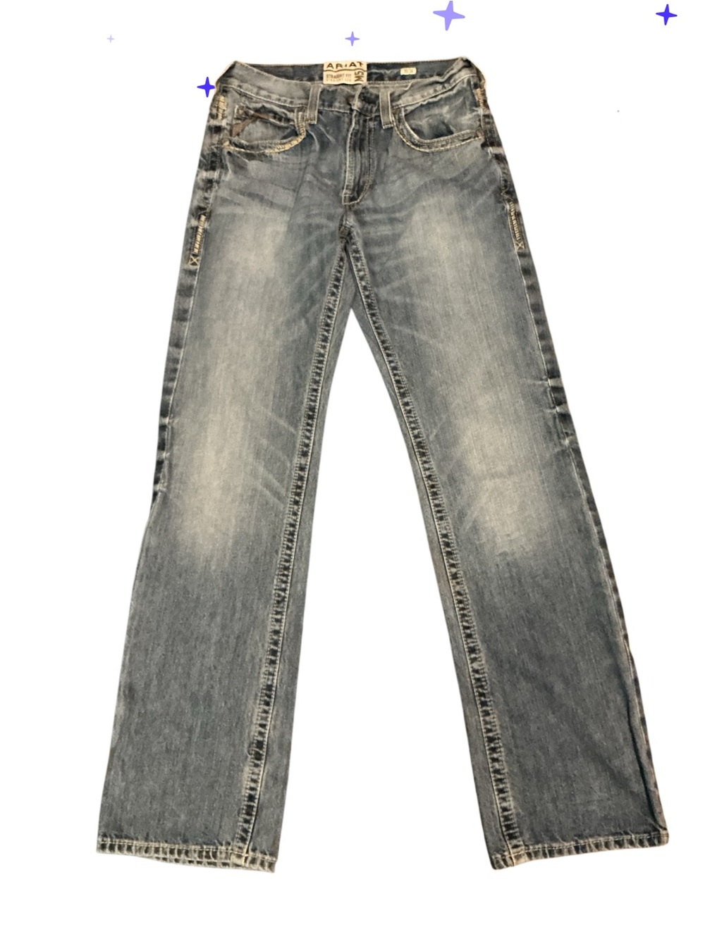 ARIAT M5 Straight Fit, Straight Leg Blue Jeans